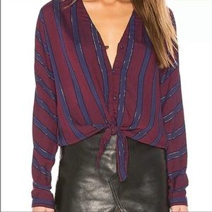 Rails Metalic Striped Tie Button Down
